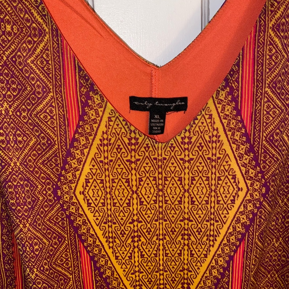 Orange Patterned Dress - Picture 3 of 3